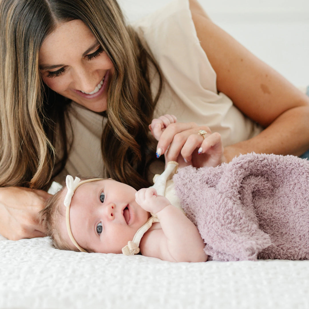 bamboni receiving blanket • woodrose