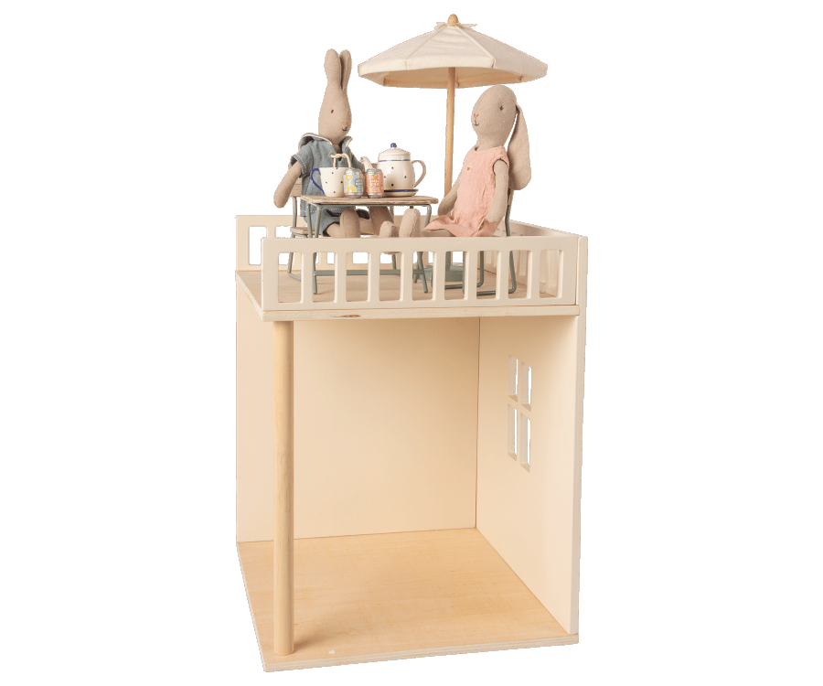 MAILEG Miniature garden set - Table with chair and bench