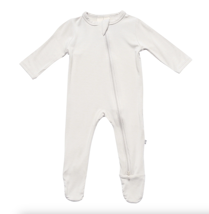KYTE BABY zippered footie in oat