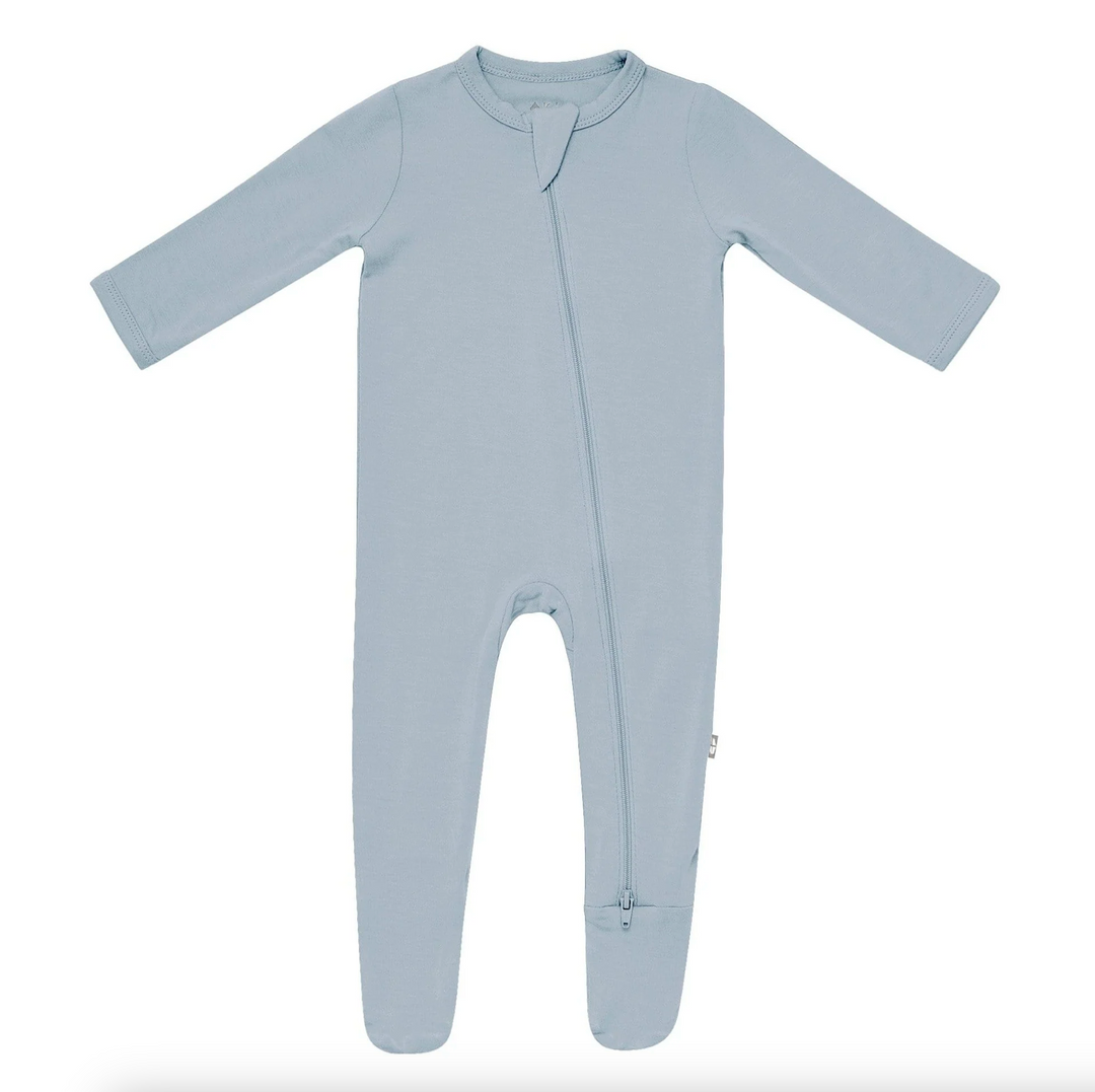 KYTE BABY Zippered Footie in Fog