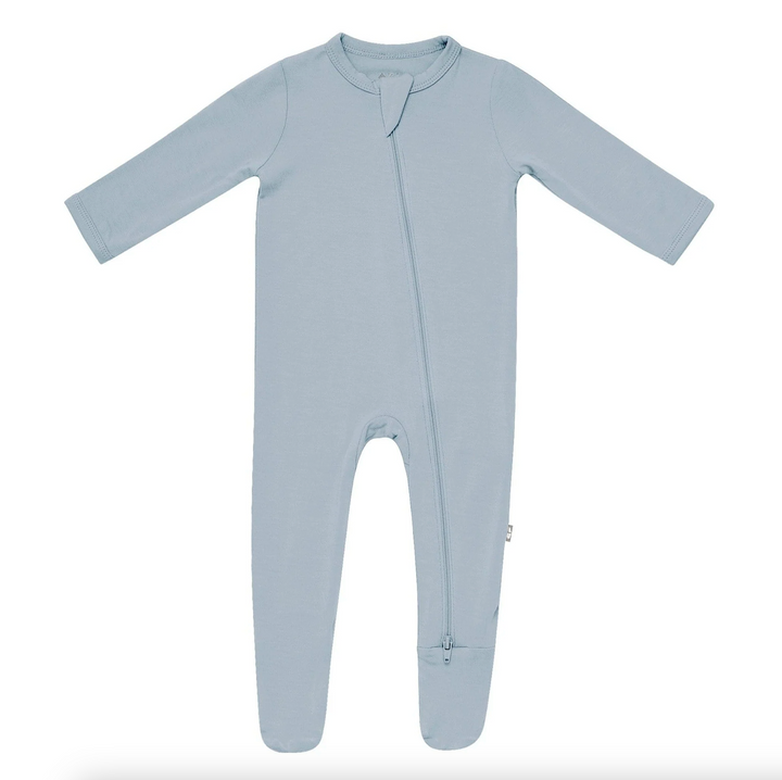 KYTE BABY Zippered Footie in Fog