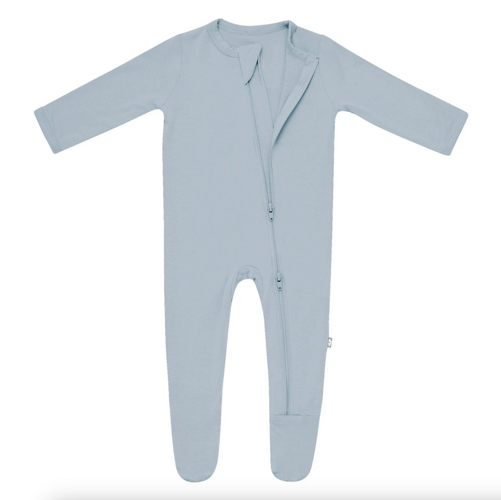 KYTE BABY Zippered Footie in Fog